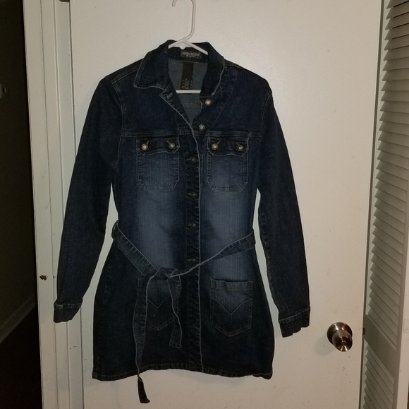 Bisou Bisou Dresses & Skirts - Bisou bisou Jean jacket dress size 8 (m9)